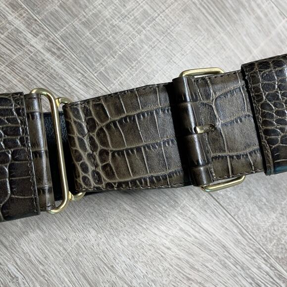 CARLISLE Brown Embossed 100% Genuine Leather Belt Size Medium main image 4